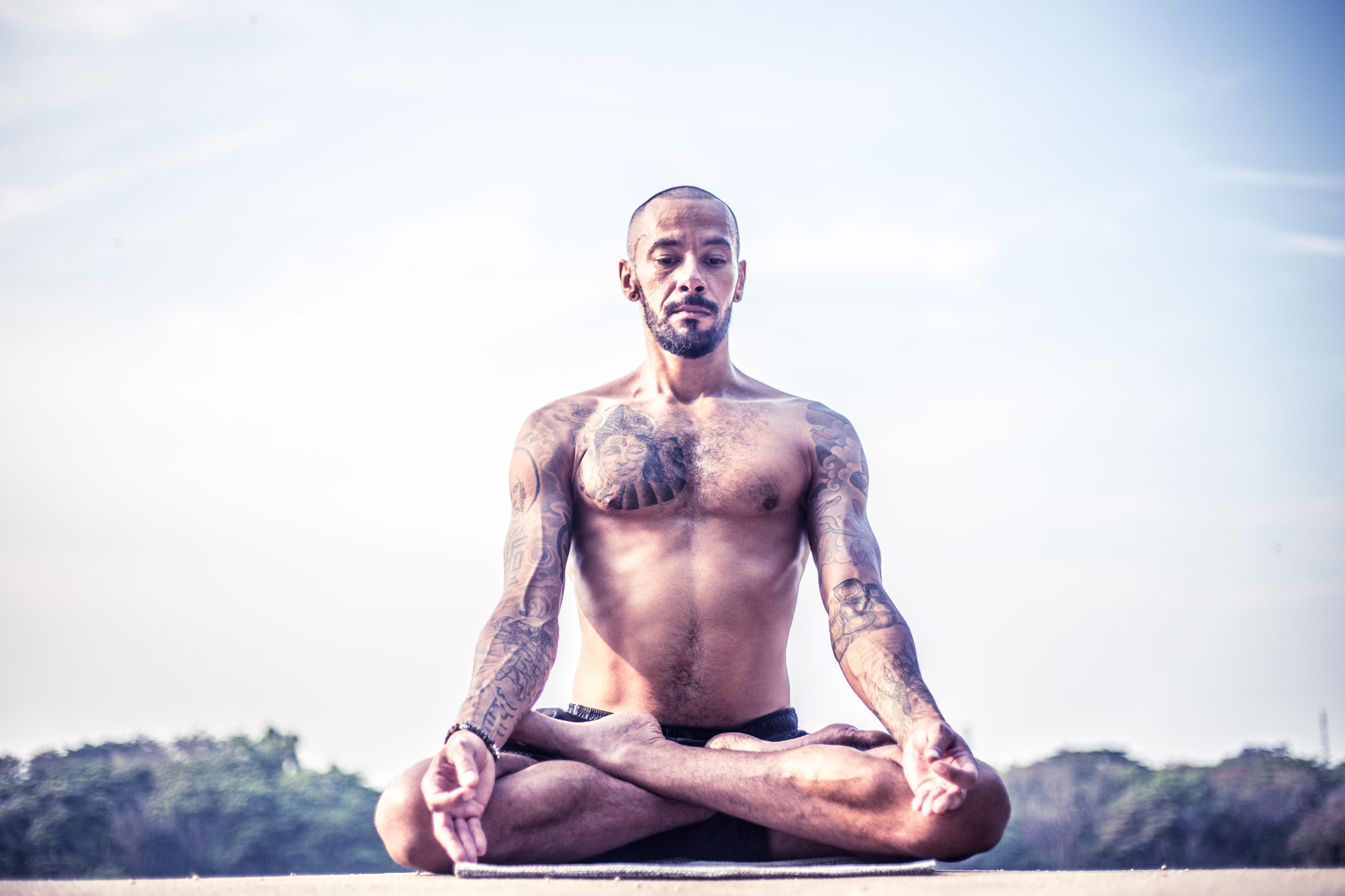Meditation at a temple